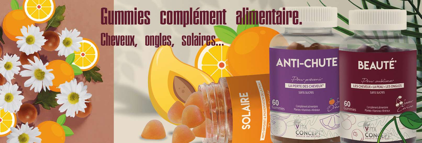 Gummies complément alimentaire. Cheveux, ongles, solaires... Gummies complément alimentaire. Cheveux, ongles, solaires...